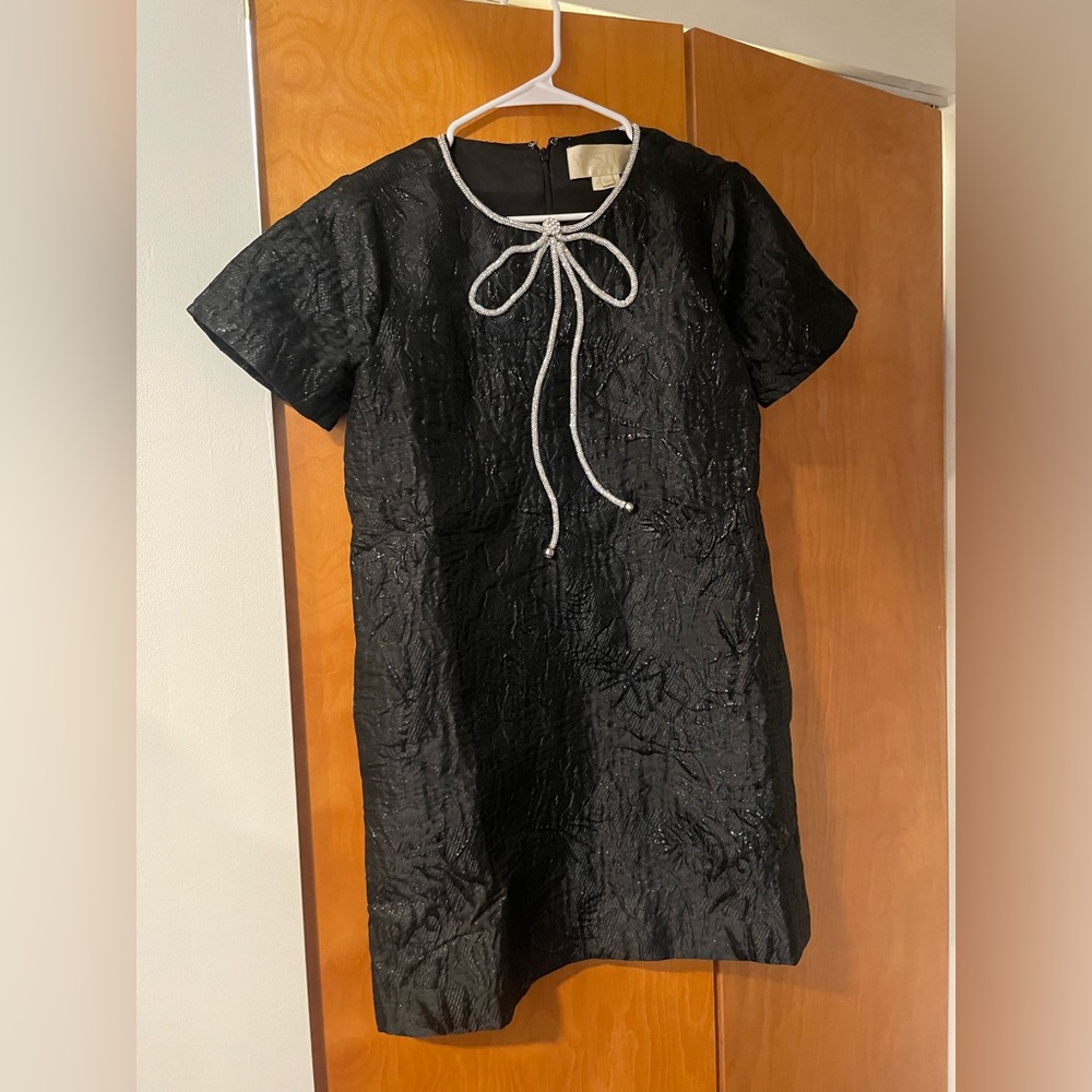 Chic Black Textured Mini Dress